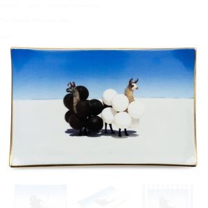 NWT Gray Malin The Llamas Porcelain Tray